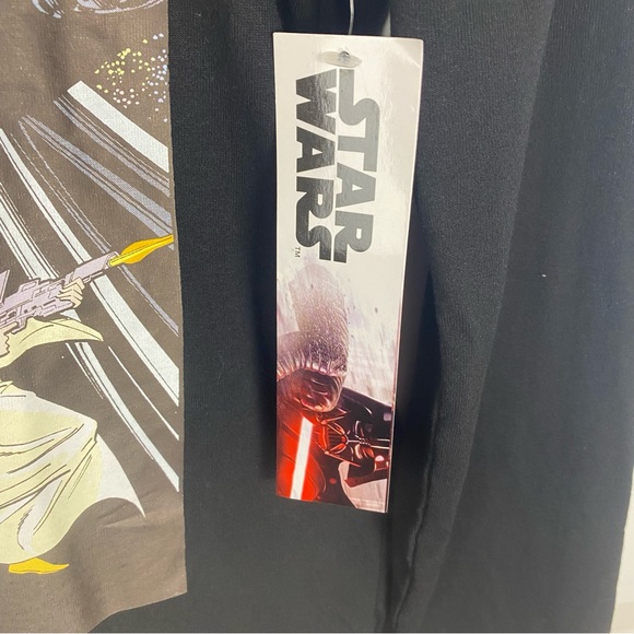 NWT Star Wars Mens Long Sleeve Hoodie Tee with Graphic Print - Size Small - Picture 5 of 10